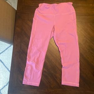 Lululemon Pace Rival High-Rise Crop leggings pink size 10